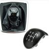AAlamor Sostituzione 5 Velocità Nero Cromo Gear Stick Manopola Tappo Coperchio Per Ford Fiesta Focus - Nero