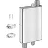 SUPAWAY 1 Pezzo Silenziatore di scarico 24mm Lega di alluminio per riscaldamento ausiliario con clip e viti rinforzate per sistemi di scarico auto - Adatto a Eberspacher/Webasto (Argento)