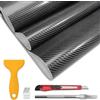Yonality pellicola adesiva per auto 6d, 300 x 30cm nero pellicola carbonio adesiva fibra di carbonio, rivestimento adesivo car sticker, interno esterno, per moto, computer, decorazione di mobili