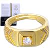 Halukakah Anello Uomo con Moissanite 1 ct Colore D - Motivo a V,Brillantezza da Laboratorio in Argento Sterling Placcato Oro 18k con Certificato,Regalo Elegante per Marito,Fidanzato,Ogni Giorno,Eventi