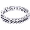 ChainsHouse Braccialetto da Uomo Catena Cubana in Acciaio Inossidabile Pesanti Robusti 8mm 12mm 17mm di Larghezza Bracciale Hip Pop Punk Rapper Confezione Regalo Nero/Oro Placcato Compleanno