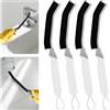 TQRR 4 Pezzi Spazzola Per la Pulizia Delle Fessure - Spazzola Fughe Piastrelle, Multifunzionale Spazzola per Pulire Doccia Casa, Cucine, Bagno, Finestra, Wc (4, Nero)
