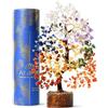 Anima Albero della Vita dei 7 Chakra con Pietre Naturali - Albero Energetico per Armonia, Guarigione e Meditazione - Idea Regalo Mamma Compleanno -Cristalli Curativi e Soprammobile Spirituale - Fatto a Mano