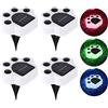 jindaaudio Solar Cat Claw Lighting Luci Solari Pavimento da Esterno Giardino Terra, 4 Pack Percorso di Lampada di Stampa a Zampa Solare Led Multi-Color Design a Forma di Zampa Artiglio di Cane Gatto Animali