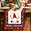 ZEACKUQ Runner Natalizio da Tavolo, Tovaglia Natale in Lino 33x180 cm Decorazioni per la Casa Tavola, Moderno Centrotavola Natalizio