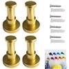 UOOOM 4 pcs Gancio da Parete Singolo Bagno Cucina Camera da Letto Alluminio Ganci per Portasciugamano Accappatoio Vestiti Cappello Tono D'oro