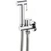QREZAA Bidet Portatile Kit Doccetta Bidet a Parete Ottone Doccetta per Bidet wc Acqua Fredda Handheld Bidet Spruzzatore Cromo Kit di Spruzzatore per Bidet con Tubo Doccia 1,2m