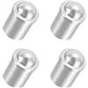 METALLIXITY Sfera Stantuffo Armadio Porta Cassetto 10x13mm Argentato 4pz | Cattura Fermo Raccoglitore per Casa Cucina, per Armadio Armadietto Porta Cassetto