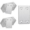 SZWLJ 22 Pezzi Piastre Forate Acciaio Inox Argento, 60x38 mm