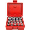 AFEPHE Set di Chiavi a Bussola E-Torx da 1/4 3/8 e 1/2, Set di 14 Bussole Torx Esterne E4, E5, E6, E7, E8, E10, E11, E12, E14, E16, E18, E20, E22, E24（Rosso）