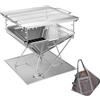 camping moon Portatile Takibi Fuoco e Grill, braciere in acciaio inox MT-055