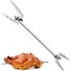 TOVINANNA Forchetta per Girarrosto Universale in Acciaio Inox - Spiedo per Friggitrice ad Aria e Forno Elettrico 25cm, Accessorio Professionale per Pollo Arrosto e Barbecue