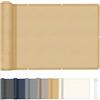 HENG FENG Frangivista Balcone 100x300cm per Privacy, Sabbia | Copri balcone per ringhiera impermeabile PES 160g/m², Anti-UV 95% & antistrappo, per giardino,terrazza,balcone e cortile
