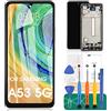 SRJTEK Non originale per Samsung Galaxy A53 5G Schermo LCD A53 5G Sostituzione dello schermo A536 Display LCD SM-A536B Touch Digitizer Assembly SM-A536U, SM-A536E Kit di riparazione (senza funzione figura)