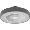 OSRAM Ventilatore da soffitto WiFi con lampada LED, colore della luce bianco caldo a bianco luce diurna, 2500 lumen, controllo WiFi e telecomando, dimmerabile, 78 W, grigio