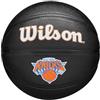 Wilson Mini pallone da basket NBA Team Tribute, Dotato di Canali di Precisione e Presa dinamica, Con Stabilità Dell'Aria Migliorata, Approvato NBA, Squadra: New York Knicks, colore: nero, Taglia: 3