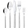 SWISON Set di posate per 12 persone 60 pezzi, in acciaio inox con cucchiaio forchetta e coltello, Disegno retrò intaglio, Lavastoviglie