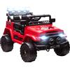 AIYAPLAY Fuoristrada per Bambini con Fanali, Clacson, Cintura e Telecomando, in PP e Metallo, 99x66x68.5 cm, Rosso | Aosom Italy