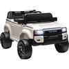 AIYAPLAY Auto Elettrica per Bambini TOYOTA Land Cruiser 12V con Telecomando, Età 3-6 Anni, Bianco | Aosom Italy