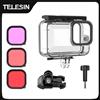 TELESIN 60M Custodia impermeabile per GoPro Hero 13 12 11 10 9 Custodia subacquea con filtro Action Camera Accessori