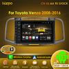 Hizpo Head Unit Audio per Toyota Venza 2008 - 2016 autoradio Carplay lettore Video multimediale navigazione Stereo GPS Android 12 BT