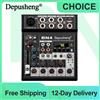 DEPUSHENG Mixer audio Depusheng BN4 Console di missaggio DJ professionale a 5 canali con scheda audio 48V Phantom Power BLUEtooth PC per la registrazione