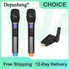 DEPUSHENG Microfono Wireless deusheng W4 con Echo Treble Bass e Bluetooth 98 FT Range UHF sistema microfono dinamico portatile portatile