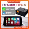 CARABC Nuovo aggiornamento Wireless CarPlay Android Auto per Youtube hub adattatore USB Mazda 3 6 2 CX3 CX5 CX8 CX9 MX5 miata P2 P3 TK78669U0C Kit