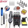 JCD Stazione di saldatura JCD 750W 8586D 2 IN 1 Pistola ad aria calda LCD Doppio display digitale Saldatore elettrico Stazione di rilavorazione di saldatura SMD