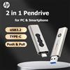 HP 100% originale HP OTG Tipo C USB3.2 Chiavetta USB Pendrive 256 GB 128 GB 64 GB 2 in 1 U-disk per PC portatile Lettore multimediale Cellulare
