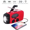 IWP Luce da campeggio alimentata a manovella solare con radio AM/FM Torcia a LED con dinamo manuale multifunzionale da 2000 mAh con ricarica USB