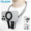 TELESIN Supporto magnetico per collo in silicone Supporto a sgancio rapido per Iphone 15 14 13 12 11 10 SAMSUNG HUAWEI XIAOMI Accessori per telefoni