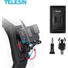 TELESIN 360 ° Ruota la fibbia Doppio gancio a J Supporto per tracolla per zaino a sgancio rapido per GoPro Hero Insta360 DJI OSMO Action
