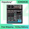 DEPUSHENG Mixer audio Depusheng M4 Mini console di missaggio audio a 4 canali Bluetooth USB Registra computer 5V Effetto ripetizione