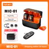 hohem Microfono Lavalier wireless Hohem MIC-01, registrazione con cancellazione del rumore, durata della batteria di 20 ore, per iPhone, Android, Live Streaming