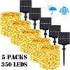 PDQ 7m/12m/22m/32m LED Luce solare Giardino esterno Fata Luce della stringa Led Scintillio Lampada impermeabile per Natale Patio Albero Festa
