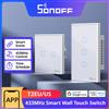 SONOFF T2 EU/US Smart Switch da parete 433 Mhz RF Telecomando Wi-Fi Touch Scena intelligente tramite APP eWeLink Funziona con Alexa Google Home