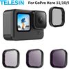 TELESIN ND8 ND16 ND32 CPL Set di filtri per lenti Telaio in lega di alluminio per GoPro 12 GoPro Hero 11 10 9 Nero Action Camera ND CPL Obiettivo