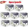 PDQ 2/4/8/10PCS Luce solare per esterni 100 Lampada da parete a LED Lampada con sensore di movimento PIR Luci a LED impermeabili per la decorazione stradale del giardino