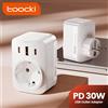 toocki Caricabatterie GaN Toocki PD 30W con prese ca caricabatterie per telefono cellulare per iPhone 15 14 Xiaomi Samsung S23 presa a muro USB ciabatta