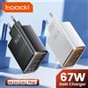 Toocki PD 67W GaN caricatore USB Display digitale carica rapida caricatore QC4.0 tipo C per iPhone ipad Xiaomi Samsung tablet Huawei