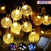 IWP 1/2/4PCS Luci a stringa solare per esterni 60 luci a globo di cristallo a LED con 8 modalità Luce da patio ad energia solare impermeabile per giardino