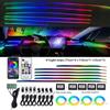 KALADA 14/18/22 in 1 213 64 colori Rgb LED interno Streamer Symphony con telecomando Auto Luce ambientale Atmosfera Arcobaleno Striscia acrilica 12V