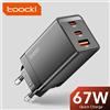 Toocki GaN 67W Caricatore QC4.0 PD3.0 Caricatore USB tipo C a ricarica rapida per Macook iPhone 14 13 12 Pro Max Samsung S23 Xiaomi Tablet