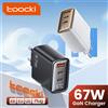 toocki Caricabatterie USB Toocki 67W GaN Display digitale caricabatterie Quick Charge QC4.0 tipo C per iPhone Xiaomi Samsung Realme Smartphone Laptop