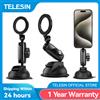 TELESIN Supporto magnetico telescopico per telefono da auto ventosa supporto per auto regolabile a 360 ° per telefono cellulare Iphone HUAWEI SAMSUNG XIAOMI