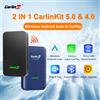 CarlinKit 5.0 e 4.0 Wireless Android Auto Wireless CarPlay Adattatore Aggiornamento online Plug And Play 2.4G e 5Ghz Connect CarPlay Ai Box