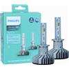 Philips LED H1 Ultinon LED Auto Hi/lo Fascio 6000K Luce bianca fredda + Faro più luminoso al 160% Design compatto 11258ULX2, Coppia