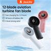 JISULIFE Ventilatore portatile JISULIFE, 5 livelli di vento forte, blocco di sicurezza, batteria da 5000 mAh, display LED, ricaricabile tramite USB, ventilatore personale estivo