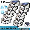 PDQ 1-12 pezzi luci solari per esterni 100 lampada da parete a LED luci con sensore di movimento lampione solare impermeabile per giardino portico cortile garage